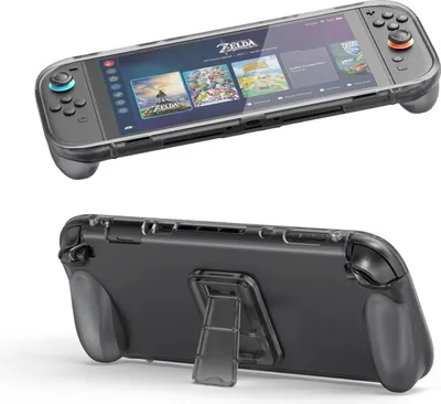 Image de Pour Nintendo Switch 2 console de jeu TPU Housse de protection avec support Transparent