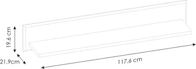 Produktbild von Wandboard Wandregal in Grandson Eiche Nb. CARIATI-129, B/H/T ca. 117,6/19,6/21,9 cm