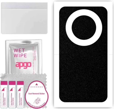 Produktbild von apgo Rückseite Schutzfolie, Skin, kompatibel mit ZTE Changxing 60, Hinten Displayschutzfolie aus Vinylfolie, kratzfest, einfache Montage - Mattschwarz