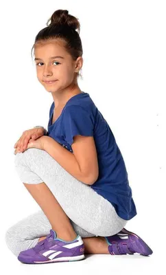 Produktbild von Kinder 3/4 Leggings in 22 Farben Baumwolle; Grau Meliert 104