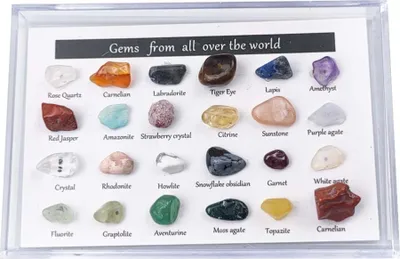 Produktbild von 24Pcs Mineral Edelstein Kit Pädagogisches Geologie Edelstein Kit Edelsteine Set Kinder Felsen Sammlung Geschenke