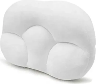 A white pillow on a white background.