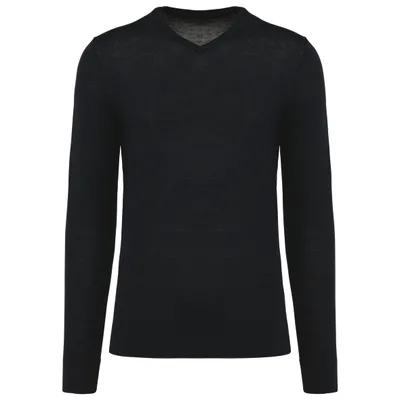 Produktbild von Kariban Premium Merino-Herrenpullover mit V-Ausschnitt
