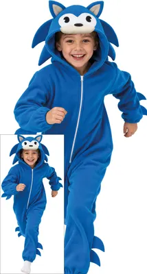 Immagine prodotto di Figura videogioco avventura Kigurumi costume tuta carnevale blu personaggio cappuccio supereroe divertente festa in maschera, taglia: 128/134 colore: blu