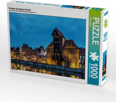 Produktbild von Calvendo Krantor Danzig bei Nacht 1000 Teile Puzzle quer 640x480mm, Kirsch Gunter; 7448141