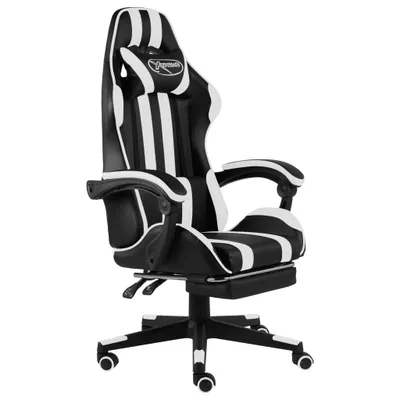 Zdjęcie produktu dla VidaXL 20531, Sztuczna skóra, Stal, Czarny, Biały, 1 szt.
