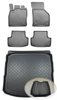Produktbild von SET Kofferraumwanne Gummifußmatten für Audi A3 Ambiente 8V Limousine Stufenheck 4-türer 2013-