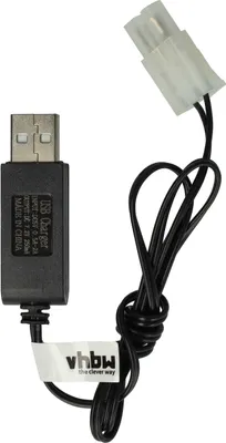 Produktbild von vhbw USB-Ladekabel für RC-Akkus mit Tamiya-Anschluss, RC-Modellbau Akkupacks - 60 cm 7,2 V