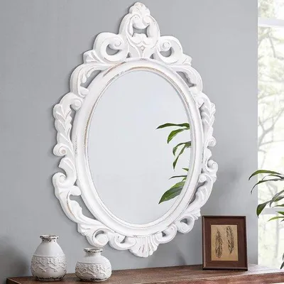 Produktbild von Rustikaler brauner Barockspiegel für Wand, Kaptafel, Schlafzimmer