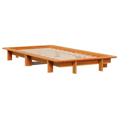 Produktbild von Massivholzbett ohne Matratze Wachsbraun 90x190 cm Kiefernholz