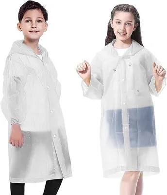 Produktbild von Famanu Regenjacke für Kinder - Wiederverwendbarer Regenponcho mit Kapuze