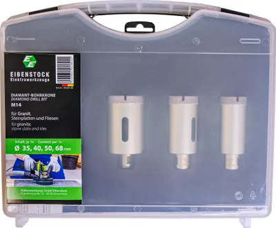 Produktbild von Eibenstock Elektrowerkzeuge Fliesenbohrkronen Set Ø 35, 40, 50, 68 mm, 38200100