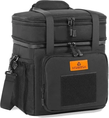 Produktbild von Taktische Lunchtasche, doppellagige isolierte Kühltasche für Herren und Erwachsene, wasserdicht, auslaufsicher und strapazierfähig, ideal für Arbeit, Picknick und Outdoor-Aktivitäten
