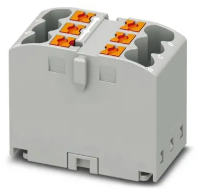 Produktbild von Phoenix Contact Verteilerblock 0,14 mm² - 4 mm² 450V,  24A, Anschlüsse: 6, 10 Stk.