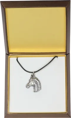 Produktbild von Australisches Zuchtpferd - Halskette mit Pferd, versilberter Anhänger für den Pferdefan, einzigartiger Schmuck der Marke Art-Dog