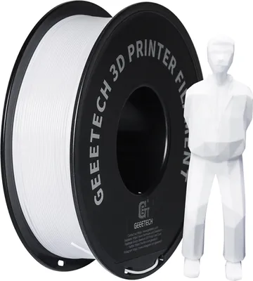 Produktbild von Geeetech PETG-Filament fuer 3D-Drucker 1,75 mm Massgenauigkeit ¡À0,03 mm 1 kg 3D-Druckmaterialspule (2,2 lbs) šC Weiss