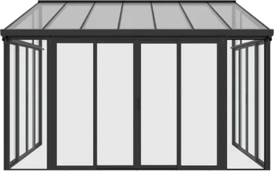 Produktbild von HOME DELUXE - Wintergarten AMARIS - Anthrazit- B/T/H: 312 / 224 x 428 x 300 cm - inkl. Hohlkammerplatten, Polycarbonatplatten, Montagematererial I Hausanbau Terrassenüberdachung Glasanbau