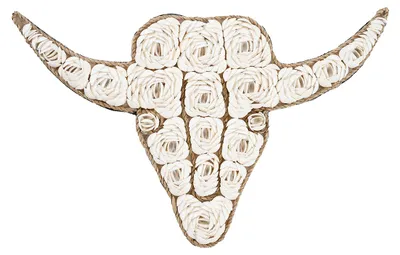 Image de Décoration suspendue coquillage blanc 40x25x5cm