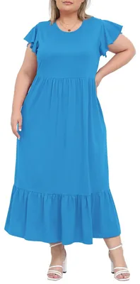Image de Robe d'été ample pour femmes - Décontractée avec poches, disponible en grande taille