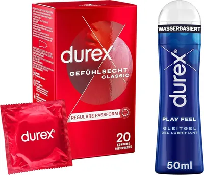 Durex Ausprobier-Set mit Play Feel Gleitgel 100ml &