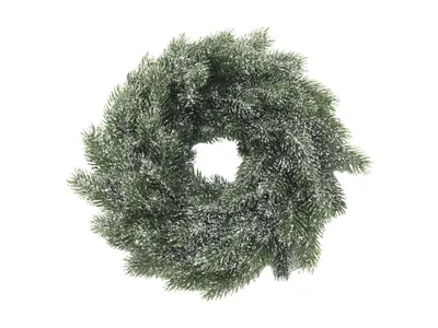 Zdjęcie produktu dla EUROPALMS Wieniec jodłowy, pokryty śniegiem, PE, 45cm
