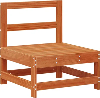 Produktbild von vidaXL Garten Mittelssofa Massives Kiefernholz Wachsbraun