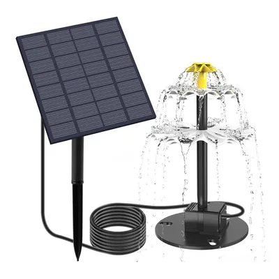 Produktbild von Solar Teichpumpe Springbrunnen für Vogelbad, umweltfreundlich ohne Strom, für Garten & Wildtiere, mehrere Sprühmodi