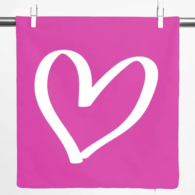 Produktbild von Huuraa Kissenbezug Herz Heart 40x40cm Fuchsia Baumwolle Dekokissenbezug Geschenkidee