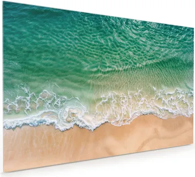 Produktbild von Küchenrückwand Spritzschutz Glas mit Motiv Meereswellen 40 x 40 cm