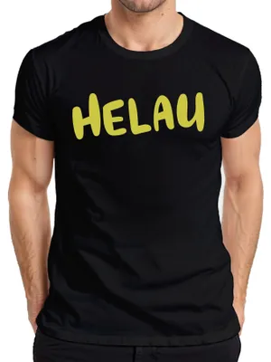 Immagine prodotto di Helau Carnevale Fasching Fastnacht Buffoni Festa di Carnevale Maglietta da uomo gialla, nera, XL
