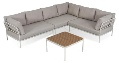 Produktbild von Lounge-Set Bordeaux 4-Sitzer Sand, Aluminium, bestehend aus Sofa und Tisch