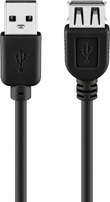 Produktbild von USB-A-Verlängerung, 2 m, schwarz