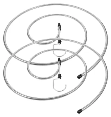 Produktbild von 2 Stück spiralförmige Wäschebügel aus Edelstahl für Bettlaken, Decken und Handtücher
