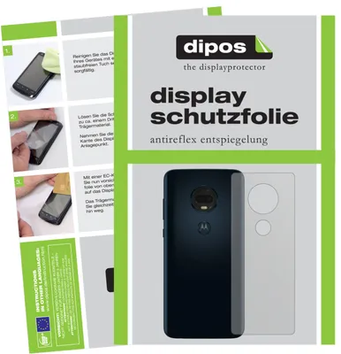 Produktbild von 6x Schutzfolie für Motorola Moto G7 Rückseite matt Displayschutzfolie Display