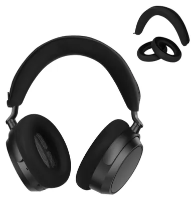 Produktbild von kwmobile Kopfband Abdeckung Ohrpolster Set kompatibel mit Sennheiser ACCENTUM Wireless - Headband Case - Kopfhörer Ersatz Polster - Schutz in Schwarz