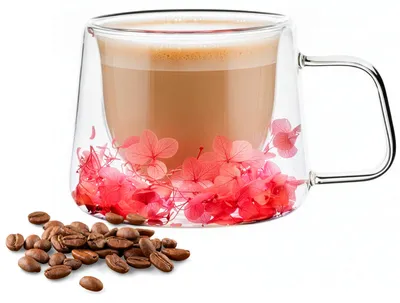 Image de Verre à double paroi - Verre isolant thermique - Verre à café - Verre à thé - Pour boissons chaudes et froides - 180 ml