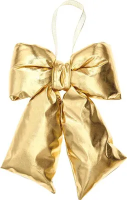 Produktbild von Weihnachtsschleife zum Hängen, gold, 24x19x5cm