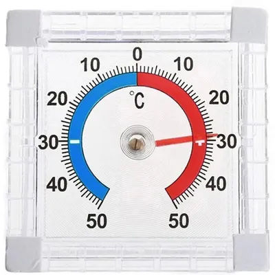 Produktbild von Verk 01761: Selbstklebender, transparenter Außen-Thermometer für Fenster