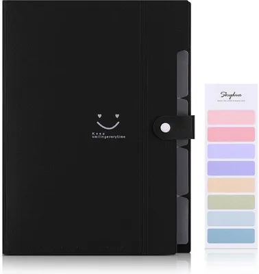 Produktbild von A4 Dokumentenmap, 5 Fach, schwarzes Organizer