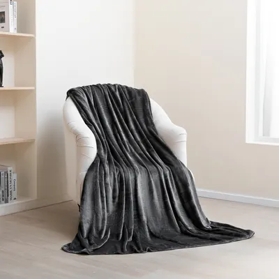 Produktbild von Kuscheldecke Fleecedecke Flauschige Wohndecke Sofadecke Wohn- & Kuscheldecken 150x200cm Anthrazit