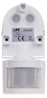 Image de DR-05W Blanc Détecteur de Mouvement en Saillie Mural 180ST 5-12M 10S-10MIN IP44 230V AC