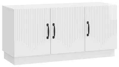 Zdjęcie produktu dla Szafka pod telewizor Biały wysoki połysk 99 x 34,5 x 47 cm