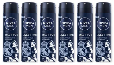 Produktbild von NIVEA MEN Deodorant Active Darkwood Limited Edition Deo Spray 6 x 150ml