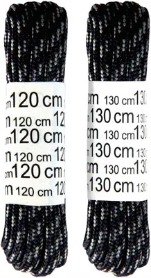 Produktbild von Sznurówki trekkingowe "2 pary" - Sznurowadła - Szare - 120cm/130cm - Płaskie