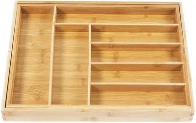 Produktbild von Praktische Aufbewahrungsbox aus Bambus, verstellt, 1 Stück