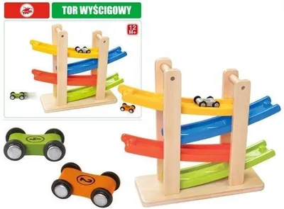 Zdjęcie produktu dla Kx9977 Tor Drewniany Edukacyjny Zjezdzalnia Z Sam