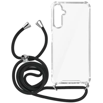 Produktbild von Avizar, Schutzhülle für Samsung Galaxy A05s Silikon Bumper Ecken 70cm Kette, Transparent