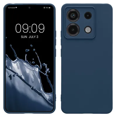 Produktbild von kwmobile Handyhülle für Xiaomi Redmi Note 13 Pro 5G / Poco X6 5G Hülle - weiches Handy Silikon Case - Schutzhülle Cover - Marineblau