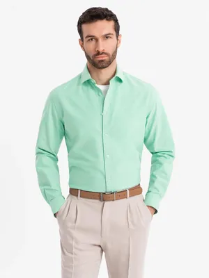 Zdjęcie produktu dla Ombre Clothing Koszulka męska z długim rękawem Sailo miętowa S