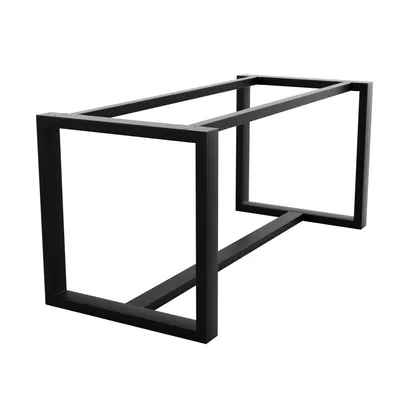 Produktbild von MetaloPro Tischbeine Metall, Schwerlast Stahl Schreibtisch Beine, Tischkufen Schwarz und Schrauben, Bodenschoner, Trapez Tischgestell für Moderne Couchtisch, Esstisch, Wohnzimmertisch MetaloPro Tischbeine Metall, Schwerlast Stahl Schreibtisch Beine, Tischkufen Schwarz und Schrauben, Bodenschoner, Trapez Tischgestell für Moderne Couchtisch, Esstisch, Wohnzimmertisch – 140x70x72 cm